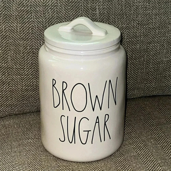 HTF Rae Dunn Magenta Artisan Collection BROWN SUGAR Canister (Lrg) Blk/Wht - Picture 3 of 12